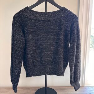 H&M Black Off-the-Shoulder Sweater